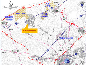 桃園市觀音區草漯市地重劃位置圖。