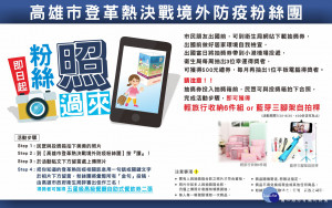 衛生局成立「高雄市登革熱決戰境外防疫粉絲團」-力拼全民防疫。（圖／高雄市政府衛生局提供）