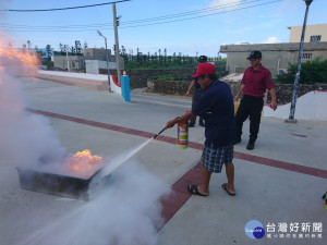 七美分隊辦理社區防火宣導　教導民眾正確逃生觀念