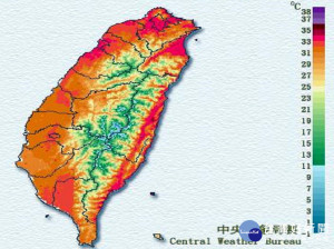 全台持續炎熱　北部高溫上看36度。（圖／中央氣象局提供）