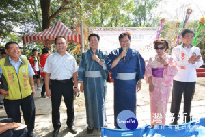 桃園市長鄭文燦出席「106年桃園忠烈祠暨神社文化園區仲夏祝福祭」。