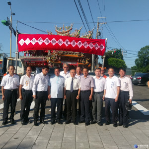 圖:大溪武嶺橋拓寬工程二十八日進行通車祈福典禮。(記者陳寶印攝)