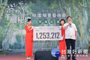 鄭市長表示：桃園地景藝術節共有125萬3,212人次參觀。