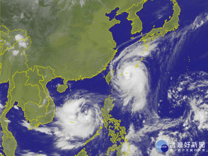 泰利颱風持續北轉不發陸警　北台灣仍要留意豪雨。（圖／中央氣象局提供）