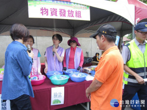 板橋區公所辦理106年度板橋區防災公園避難收容所開設及安置演練。（圖／記者黃村杉攝）