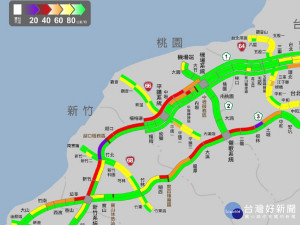 雙十連假車潮湧現　國道南下塞爆了（圖／高公局）