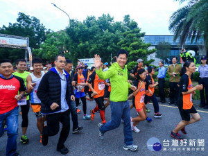 林佳龍參加路跑。林重鎣攝