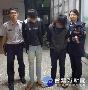 2名男子形跡可疑，經水林所員警尾隨後攔下盤查，果然起出毒品，依現行犯逮捕。（記者陳昭宗拍攝）