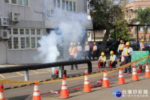 中油天然氣洩漏防災演練 模擬災害應變搶救