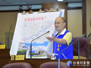 弘揚土地公文化，蘇家明要求「國際福德傳統藝術文化節」正名。（圖／桃園市議會提供）