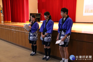 日本埼玉縣國際學院中學學生代表致詞。