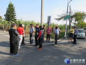 太保市埤鄉里埤竹路瓶頸車禍多，縣議員陳文忠、戴光宗會勘要求縣政府改善