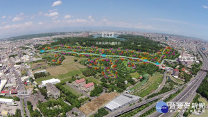 2018年春節花海計畫全區春夏景模擬圖。（圖／高雄市政府工務局提供）