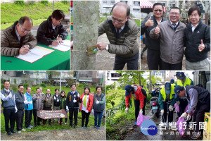 蘭陽城鄉美學基金會第一班認養列車從礁溪鄉湯圍溪啟動了。（圖／記者陳木隆攝）