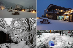 太平山持續擴大降雪。（圖／太平山國家森林遊樂區提供）