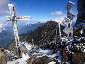 玉山步道日前殘雪（圖／玉管處提供）