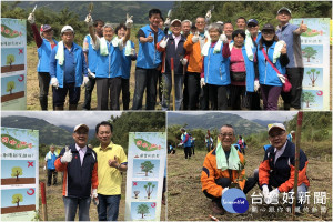 羅東林管處再度發動民間力量在羅東事業區第四林班地植樹造林。（圖／羅東林管處提供）