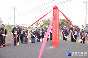 縣長張花冠主持縣道166線道路拓寬動土祈福，新港、民雄產業再升級