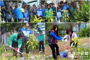 深溝水源生態園區響應世界水資源日，植樹添綠意。（圖／記者陳木隆攝）