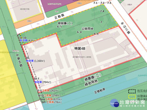 拉瓦克部落土地地籍及台塑高雄廠歷史建築範圍示意圖。（圖/高雄市政府提供）