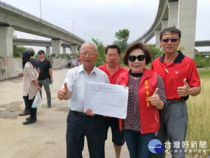 林碧秀議員會勘花博霧峰展場。林重鎣攝