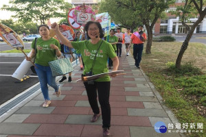 長榮大學舉行校園拒菸反毒大遊行。