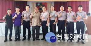 警友會北港辦事處公開表揚工作績優員警，為基層員警們加油打氣。（記者陳昭宗拍攝）