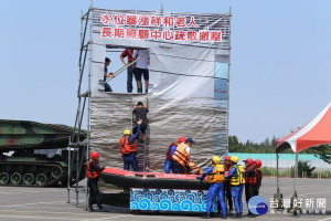 嘉義縣107年全民防衛動員暨災害防救演習，過程逼真動作純熟獲得高度讚許