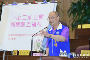 市議員蘇家明呼籲盡速完成虎頭山公園步道。(圖／桃園市議會提供)
