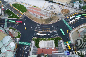 老舊道路展新貌　台中舊火車站前道路路平完工