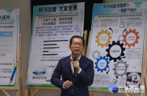 環保署長李應元26日召開記者會，說明新版空污法修法重點。（圖／環保署）