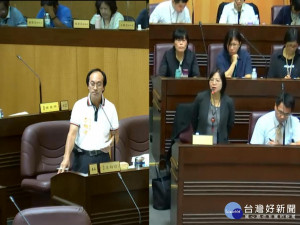 市議員李柏坊針對大溪觀光部分，包括自動導覽語音系統、圖書館建設、老街騎樓改善進行質詢。(圖／翻攝桃園市議會網站)