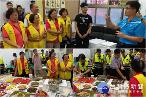 一人一菜幸福聚餐， 礁溪警民共創美味關係。（圖／礁溪分局提供）