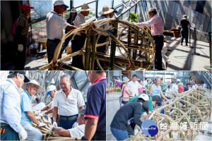 頭城搶孤的孤棧綁製是一門大學問。（圖／蘭陽博物館提供）