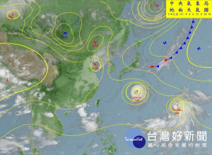 地面天氣圖（圖／中央氣象局）