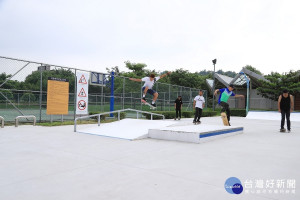 中市北屯廍子公園滑板場完工啓用　提供民眾享受極限運動樂趣