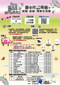 台中市政府環保局跟一中街商圈業者共同推動環保運動，只要自備餐具、購物袋購物都可以參加摸彩活動。（圖／台中市政府）