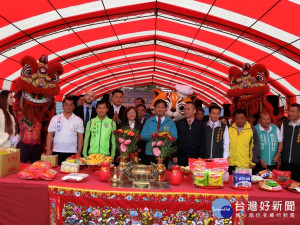 全國首座生質能源廠外埔綠能生態園區整建完工，1日舉辦試運轉祈福典禮。（圖/臺中市政府環保局）