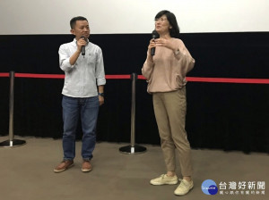 盧盈良導演回他的母校台灣藝術大學，放映他的第一部得獎長片作品《牧者》，並舉行映後座談 。（圖／新聞局提供）

