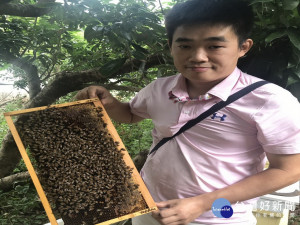 養蜂青農陳祐堂。林重鎣攝