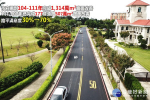 桃園市政府全力推動路平專案，滿意度從升格前的30%提升至70%。