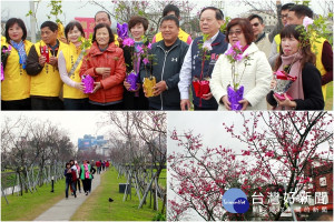 羅東鎮慶祝植樹節邀民眾到羅莊櫻花步道散心健走。（圖／陳木隆攝）