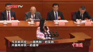 近日中共召開「中國人民政治協商會議」，一位自稱「57歲」平凡「台灣」女孩的女子凌友詩，以「中華全國台灣同胞聯誼會」代表身分，在中共政協上代表台灣、香港，發表親共言論。凌友詩相關言行引起台灣、香港兩地不少民眾議論。（圖／中新網）