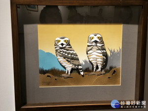 王楨文野鳥紙藝特展。圖／記者鄧富珍攝