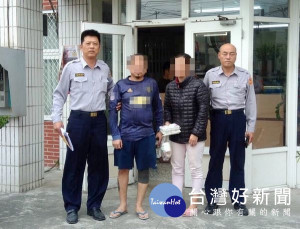 女子夥同外籍移工男友趁夜偷取農田裡的西瓜，遭農民發現報警逮人，警民合力守護農友辛苦的成果。（記者陳昭宗拍攝）