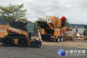 擁有高效率廢棄木材破碎機的羅東木質廢棄物處理場啟用運作了。（圖／羅東鎮公所提供）