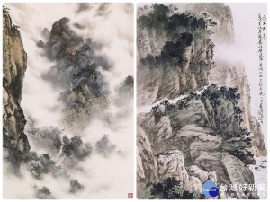 「銀濤煙浪任卷舒—傅狷夫書畫學會聯展」中所展出的作品。