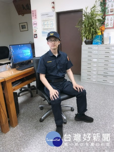 當選今年度模範警察的林禮群。
