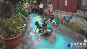 化腐朽為神奇　仁愛里水湳綠地3D彩繪落成