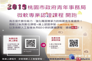 桃園市青年事務局結合資策會引入微軟資源，加速培育AI科技人才競爭力。